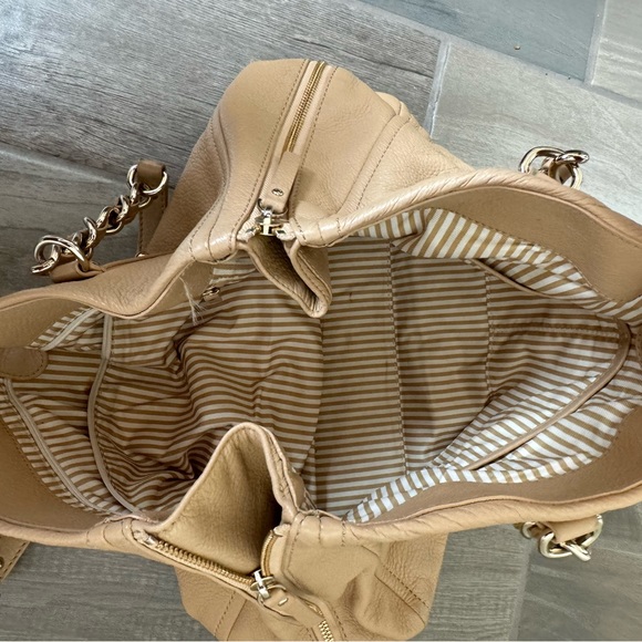 Kate Spade Used pebbled leather tan, caramel, neutral dark shoulder bag - Picture 5 of 8